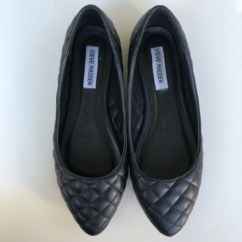 Steve Madden Izzzy Quilted Black Flat